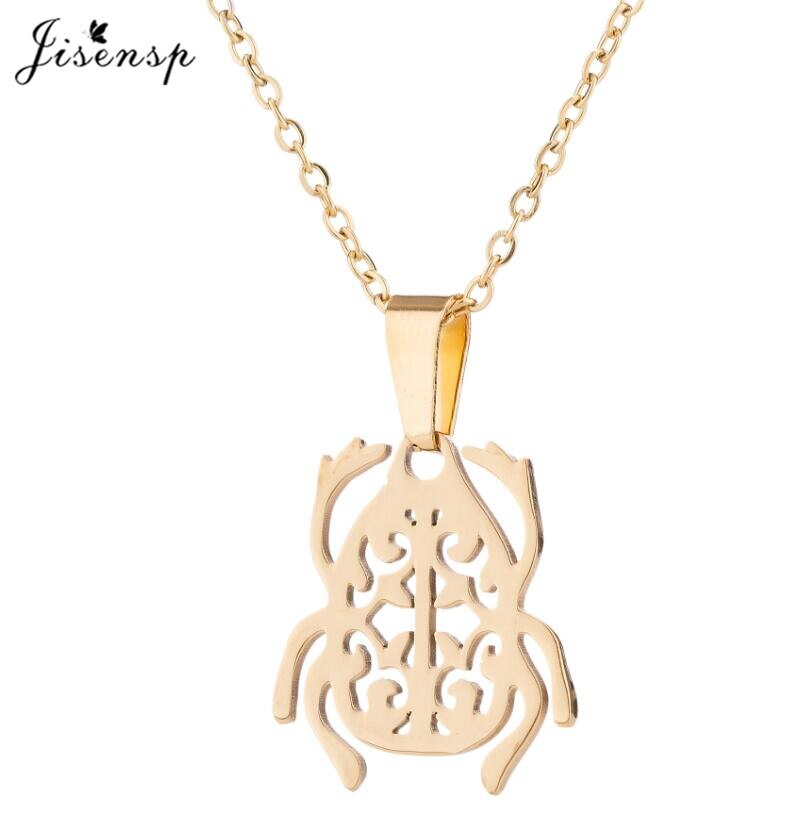 Jisensp Vintage Albania Eagle Pendant Necklaces for Men Women Ethnic Jewelry Double Headed Eagle Stainless Steel Necklaces 2021