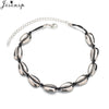 Jisensp Vintage Conch Shell Necklaces Pendants Coin Rope Chain Chokers Necklace Simple Seashell Ocean Beach Jewelry