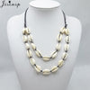 Jisensp Vintage Conch Shell Necklaces Pendants Coin Rope Chain Chokers Necklace Simple Seashell Ocean Beach Jewelry