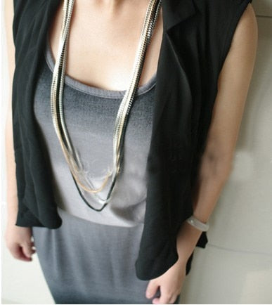 Joyas De Plata Hot Vintage European Necklace Steampunk Fine Jewelry Popular Chain Maxi Necklace NJ-0247