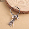 100% 925 Sterling Silver Cuff Rings New Band Open Adjustable Pearl Long Tassel Ring For Women Christmas Gifts