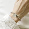 100% 925 Sterling Silver Heart Shape Heavy Link Bracelet Trendy Wedding Fine Jewelry Charm Gift for Women Authentic
