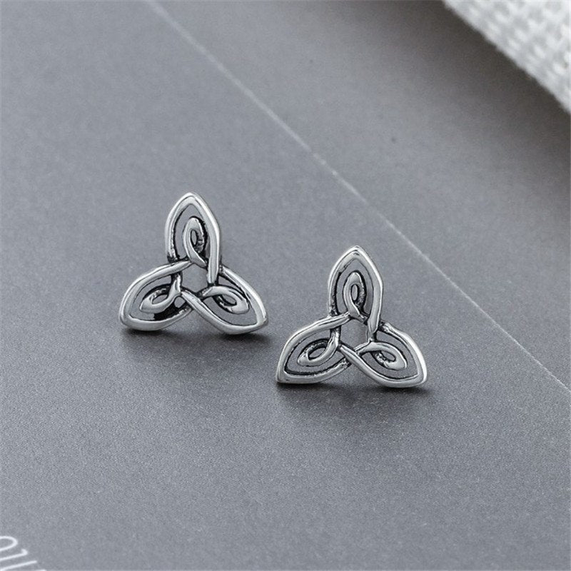 100% 925 Sterling Silver Hollow Flower Earrings For Women Vintage Silver Geometric Star Stud Earring Party Gifts