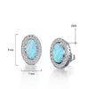 100% 925 Sterling Silver Oval Opal Stud Earrings For Women Lovers Gifts Fine Jewelry Brincos AAA Zircon Stud Earring