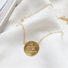 100% 925 Sterling Silver Round Plate Pendant Necklaces We Should All Be Feminist Necklace For Women Fine Jewelry