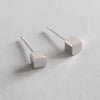 100% 925 Sterling Silver Simple Geometric Square 4mm Stud Earrings For Women Girls Gift Silver Sterling 925 Jewelry