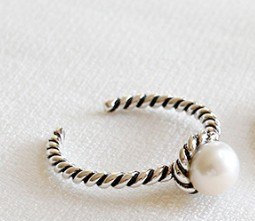 2 Designs 925 Sterling Silver Braided Open Pearl Ring Twisted Ring For Women Anillos Pearl Jewelry Party Mother Gifts