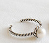 2 Designs 925 Sterling Silver Braided Open Pearl Ring Twisted Ring For Women Anillos Pearl Jewelry Party Mother Gifts