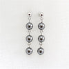 925 Sterling Silver Dangle Earrings For Women Brincos 3Pcs Pearl Drop Earring Natural Pearl Black White Color