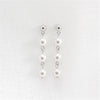 925 Sterling Silver Dangle Earrings For Women Brincos 3Pcs Pearl Drop Earring Natural Pearl Black White Color