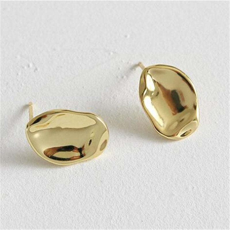925 Sterling Silver Irregular Geometric Stud Earrings For Women New Simple Steling Silver 925 Jewelry Party Gift Earring