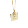 925 Sterling Silver Rose Flower Necklaces&Pendants Simple Style Square Pendant Necklace For Women joyas de plata 925