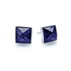 925 Sterling Silver Square And Round Stud Earrings For Women Lovers Earring Gifts Purple Stone Earring Fine Jewelry