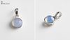 Authentic 925 Sterling Silver Necklace&Pendants For Women Customizable Round Crystal Agate Pendant Necklaces Collares