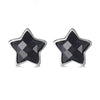 Girls Fine Jewelry 925 Sterling Silver Star Stud Earrings For Women Black 925- Sterling -Silver -Jewelry Earrings Brinco