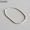 New Chic Style 100% 925 Sterling Silver Bracelets &Bangle 2mm Snake Chain Bracelet For Women pulseira feminina