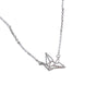 New Fashion Bird Pendant Necklacs For Women Girls 925 Sterling Silver Tiny Necklace & Pendants Collar Jewelry Kolye