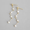 New Fashion Pearl Earrings For Women Wedding Party Gifts Authentic 925 Sterling Silver Long Earring Drop Earring