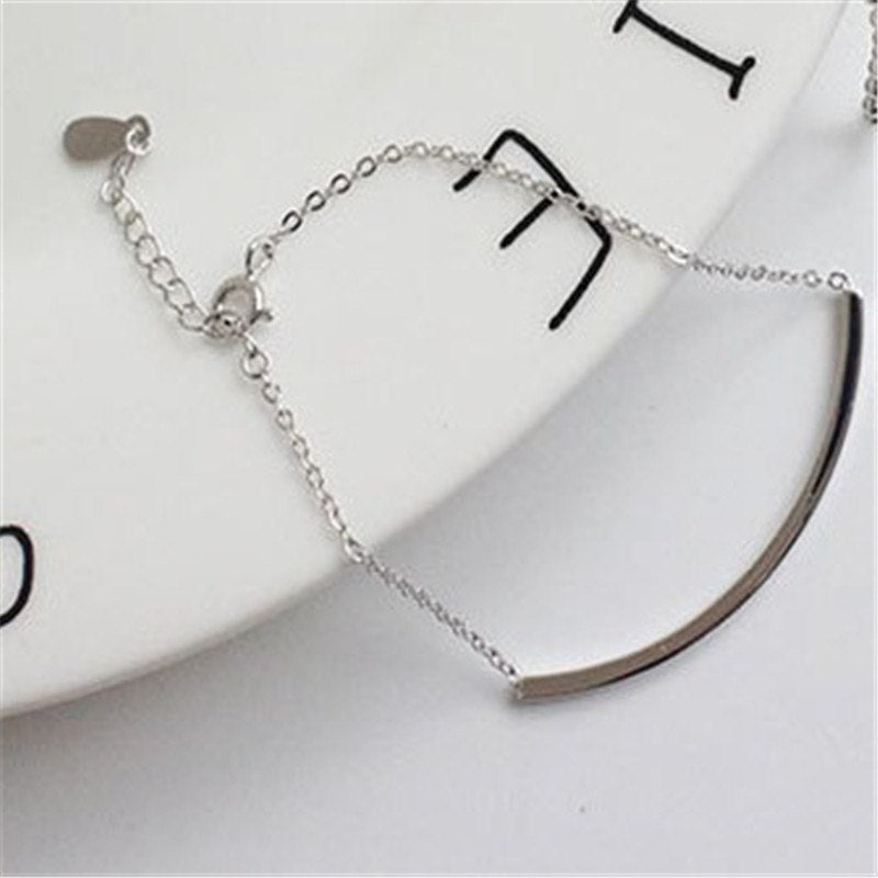 New Fashion Simple Design 100% 925 Sterling Silver Square Tube Link Chain & Round Bead Chain Bracelets For Women Pulseira