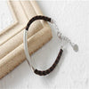 New Handmade Braided Leather Chain Bracelet&Bangles For Lovers 925 Sterling Silver Tube Bracelets Students Gifts Pulser