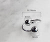 New Simple 925 Sterling Silver Double Bead Open Finger Rings For Women Adjustable Round Ball Ring Fine Jewelry Anillos