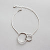 New Simple Geometric Double Circle Link Chain Bracelets & Bangles For Women Charms Bracelets Party Gifts