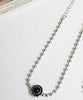 New Trendy Vintage Beads Chain Bracelets 925 Sterling Silver Pearl And Black Agate Chain Bracelet For Women
