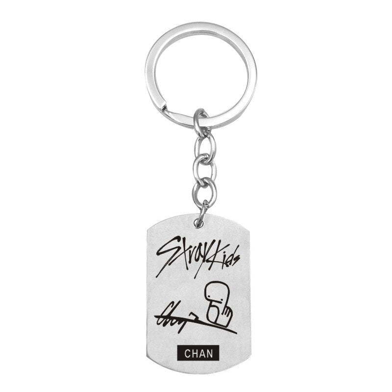 K-POP Stray Kids Signature ID Necklace Stainless Steel Tag Pendant Necklaces For Men Women Jewelry Accessories Fans Gifts