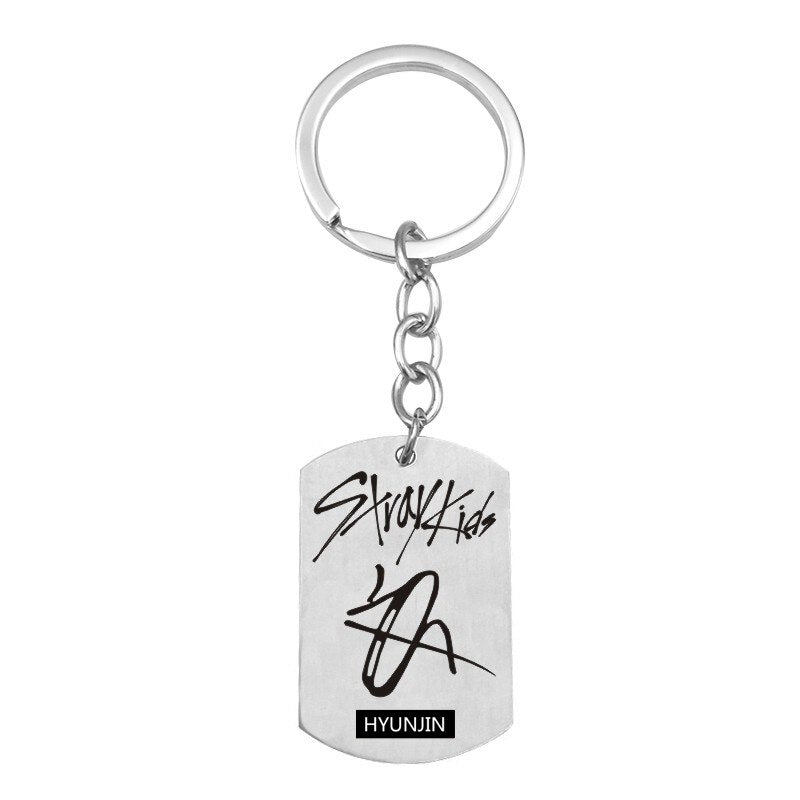 K-POP Stray Kids Signature ID Necklace Stainless Steel Tag Pendant Necklaces For Men Women Jewelry Accessories Fans Gifts