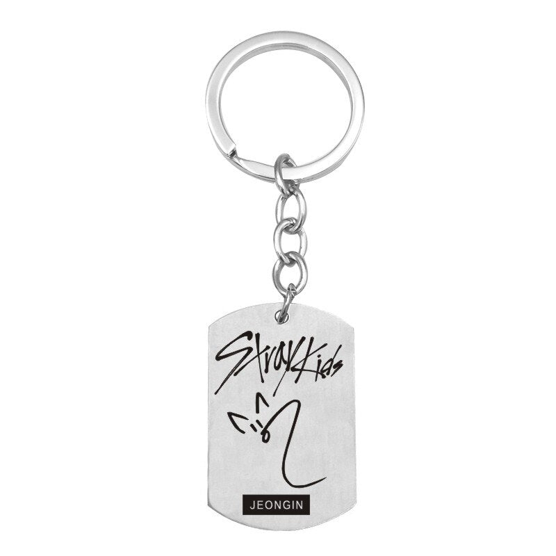 K-POP Stray Kids Signature ID Necklace Stainless Steel Tag Pendant Necklaces For Men Women Jewelry Accessories Fans Gifts