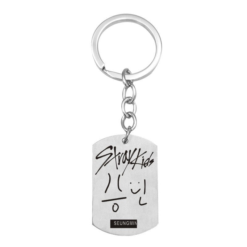 K-POP Stray Kids Signature ID Necklace Stainless Steel Tag Pendant Necklaces For Men Women Jewelry Accessories Fans Gifts
