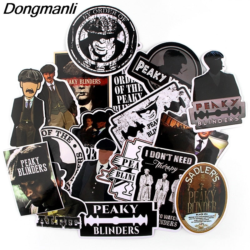 K1191 18pcs/set Peaky Blinders Mixed Stickers Laptop Skateboard Luggage Car Styling Bicycle Graffiti Decals Waterproof Stickers