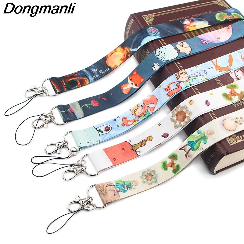 K1832 Little Prince Cartoon Keychain Neck straps Lanyards for key ID Card Gym Cellphone USB Badge Holder DIY Hanging Rope 1 PCS