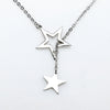 Summer New Design Costume Jewelry Genuine 925 Sterling Silver Star Lariat Necklace Long Strip Pendant Necklace
