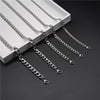 KAPLAN CENTER Stainless Steel Chain Necklace Long Hip Hop for Women Men on The Neck Jewelry Gift Accessories Choker