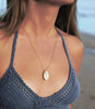 New Arrival Simple Nature Sea Shell Pendant Necklace Gold/Silver Metal Chain Bohemian Jewelry Acceorries Sweater Necklaces