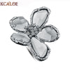 Big Austrian Crystal Flower Wedding Rings For Women Jewelry Bague Femme Silver Color Large Engagement Ring Accessories