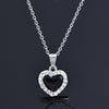 KIOOZOL Classic Solid Rhinestone Pendant Red Black Heart Shaped Choker Necklace For Women Selling Jewelry 397 KO1