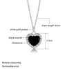 KIOOZOL Classic Solid Rhinestone Pendant Red Black Heart Shaped Choker Necklace For Women Selling Jewelry 397 KO1