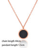 KIOOZOL Red Flamingo Crystal Pendant Rose Gold Stainless Steel Necklace For Women Summer Popular Jewelry 307 KO2