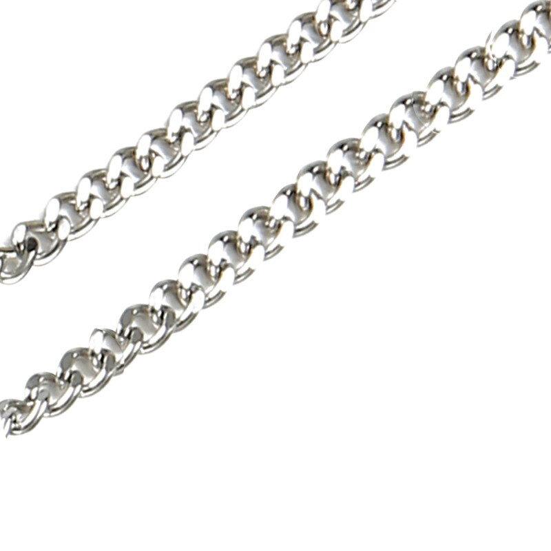KIOOZOL  Stainless Steel Braid Rope Gold Silver Color Necklace For Men Women Popular Jewelry Accessories 2021 Trend 378 KO2