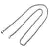 KIOOZOL  Stainless Steel Braid Rope Gold Silver Color Necklace For Men Women Popular Jewelry Accessories 2021 Trend 378 KO2