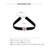 KISS ME Blue Red Rhinestone Heart Collar Necklace Design Black Velvet Choker Necklace 2021 Popular Jewelry