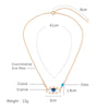 KISS ME Cute & Simple Gold Color Chain Blue Enamel Eye Pendant Necklace 2020 New Party Fashion Jewelry