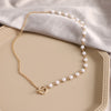 KISS WIFE Vintage Pearl Choker Necklace For Women Summer White Imitation Pearl Necklaces Trend Elegant Wedding Jewelry