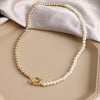 KISS WIFE Vintage Pearl Choker Necklace For Women Summer White Imitation Pearl Necklaces Trend Elegant Wedding Jewelry