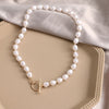 KISS WIFE Vintage Pearl Choker Necklace For Women Summer White Imitation Pearl Necklaces Trend Elegant Wedding Jewelry