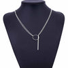 2020 New Arrival Simple loops stick long necklace Sliver / Gold Chain Necklace lariat Charm For women gift