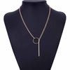 2020 New Arrival Simple loops stick long necklace Sliver / Gold Chain Necklace lariat Charm For women gift