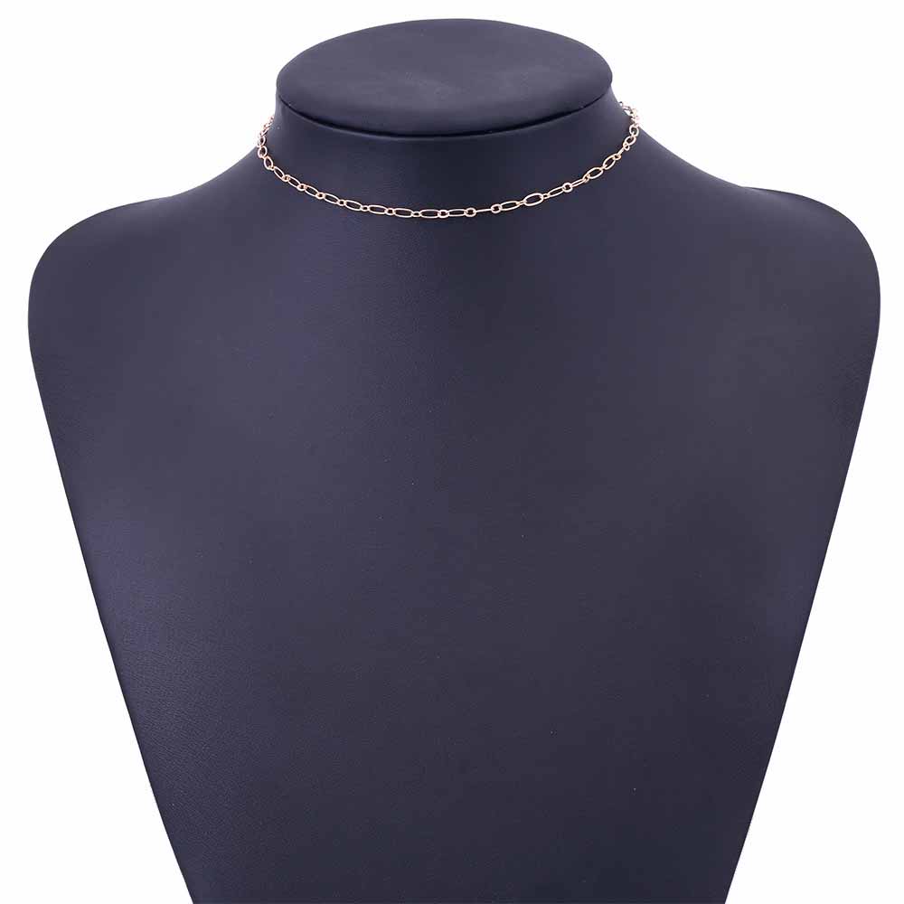 2020 New Fashion Copper Dainty Bar Chain Choker Necklace Women Charm Manual chain necklace